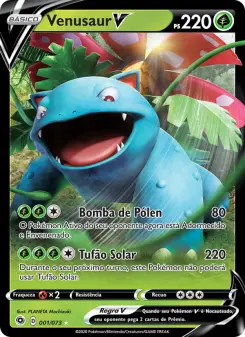 Carta Venusaur V da coleção Champion's Path