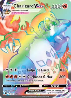 Carta Charizard VMAX da coleção Champion's Path