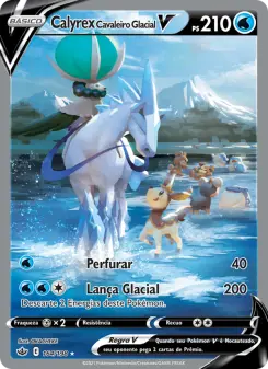 Carta Ice Rider Calyrex V da coleção Chilling Reign