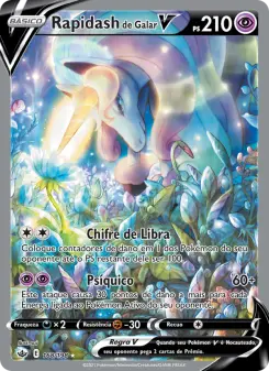 Carta Galarian Rapidash V da coleção Chilling Reign