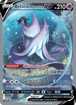 Carta Galarian Articuno V da coleção Chilling Reign