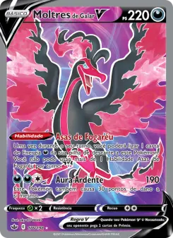 Carta Galarian Moltres V da coleção Chilling Reign