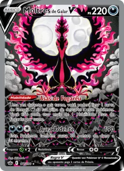 Carta Galarian Moltres V da coleção Chilling Reign