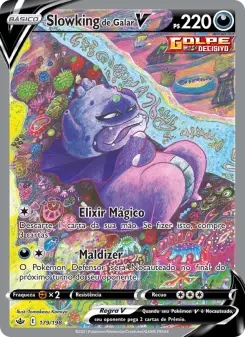 Carta Galarian Slowking V da coleção Chilling Reign