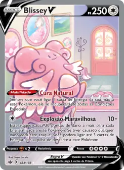 Carta Blissey V da coleção Chilling Reign
