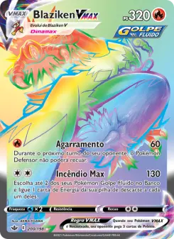 Carta Blaziken VMAX da coleção Chilling Reign