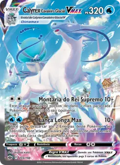 Carta Ice Rider Calyrex VMAX da coleção Chilling Reign