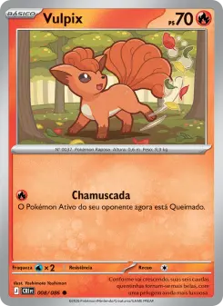 Carta Vulpix da coleção Chaos Rising