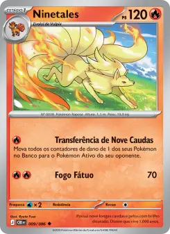 Carta Ninetales da coleção Chaos Rising