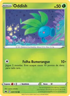 Carta Oddish da coleção Crown Zenith