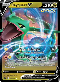 Carta Rayquaza V da coleção Crown Zenith