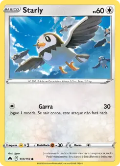 Carta Starly da coleção Crown Zenith