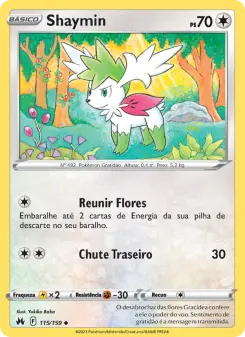 Carta Shaymin da coleção Crown Zenith