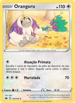 Carta Oranguru da coleção Crown Zenith