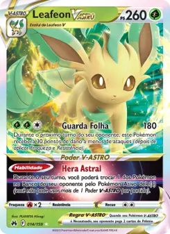 Carta Leafeon VSTAR da coleção Crown Zenith