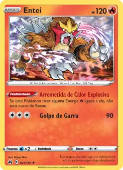 Carta Entei da coleção Crown Zenith