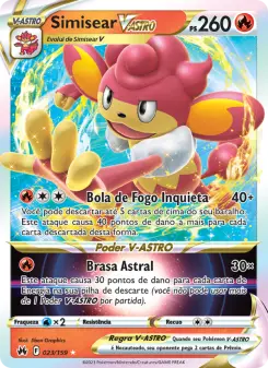 Carta Simisear VSTAR da coleção Crown Zenith