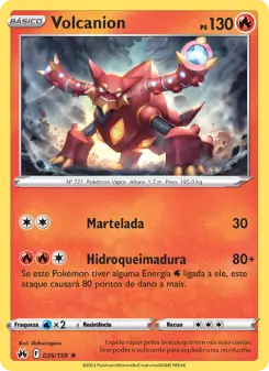 Carta Volcanion da coleção Crown Zenith
