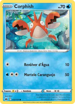 Carta Corphish da coleção Crown Zenith
