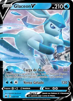 Carta Glaceon V da coleção Crown Zenith