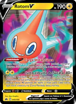 Carta Rotom V da coleção Crown Zenith