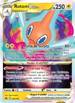 Carta Rotom VSTAR da coleção Crown Zenith