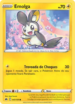 Carta Emolga da coleção Crown Zenith