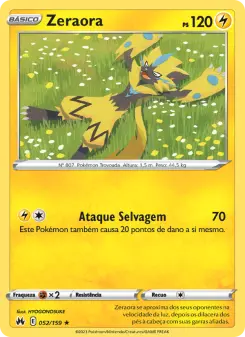 Carta Zeraora da coleção Crown Zenith