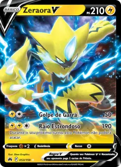 Carta Zeraora V da coleção Crown Zenith