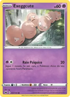 Carta Exeggcute da coleção Crown Zenith