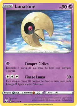 Carta Lunatone da coleção Crown Zenith