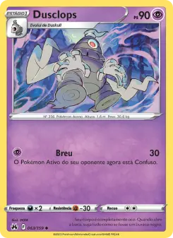 Carta Dusclops da coleção Crown Zenith