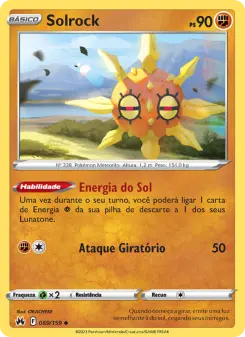 Carta Solrock da coleção Crown Zenith