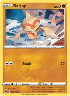 Carta Baltoy da coleção Crown Zenith