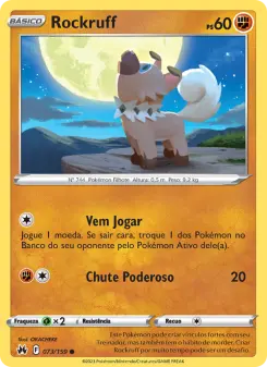 Carta Rockruff da coleção Crown Zenith
