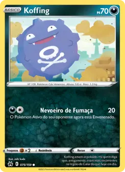 Carta Koffing da coleção Crown Zenith