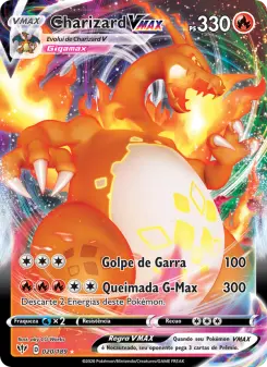 Carta Charizard VMAX da coleção Darkness Ablaze