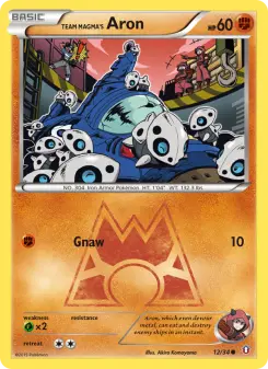 Carta Team Magma's Aron da coleção Double Crisis