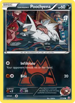Carta Team Magma's Poochyena