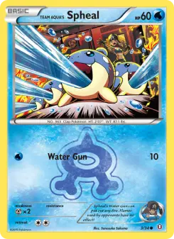 Carta Team Aqua's Spheal da coleção Double Crisis