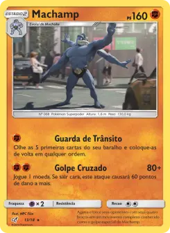 Carta Machamp da coleção Detective Pikachu