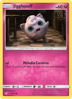 Carta Jigglypuff da coleção Detective Pikachu