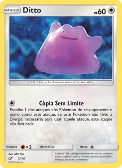 Carta Ditto da coleção Detective Pikachu