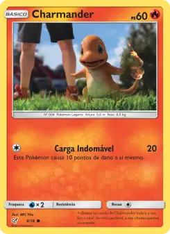 Carta Charmander da coleção Detective Pikachu