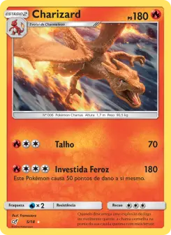 Carta Charizard da coleção Detective Pikachu