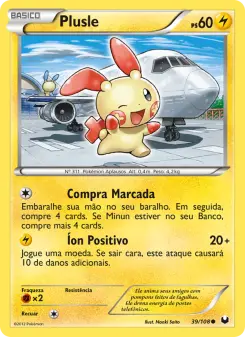 Carta Plusle da coleção Dark Explorers
