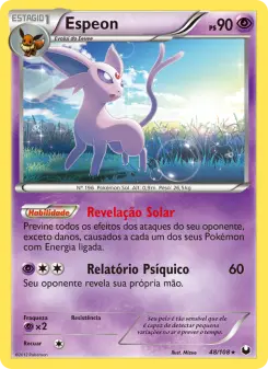 Carta Espeon da coleção Dark Explorers