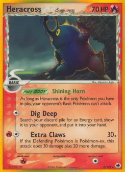 Carta Heracross δ da coleção Dragon Frontiers