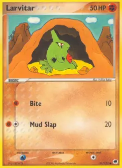 Carta Larvitar da coleção Dragon Frontiers