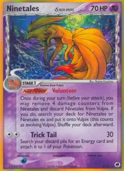 Carta Ninetales δ da coleção Dragon Frontiers